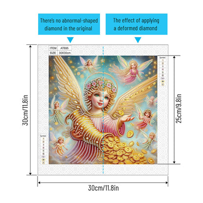 Angel - Partial Special-Shaped Drill Diamond Painting 30*30CM