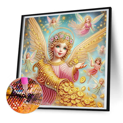 Angel - Partial Special-Shaped Drill Diamond Painting 30*30CM