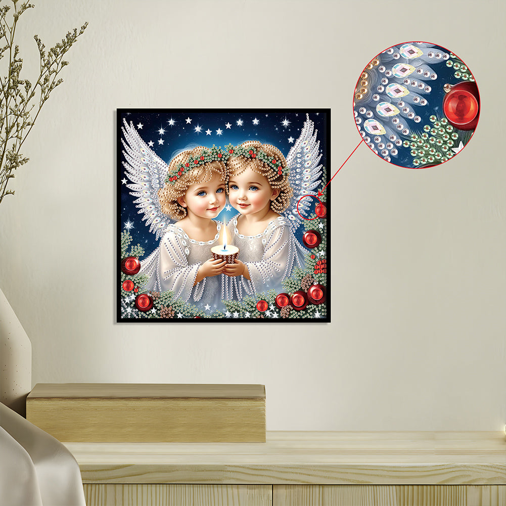 Angel - Partial Special-Shaped Drill Diamond Painting 30*30CM