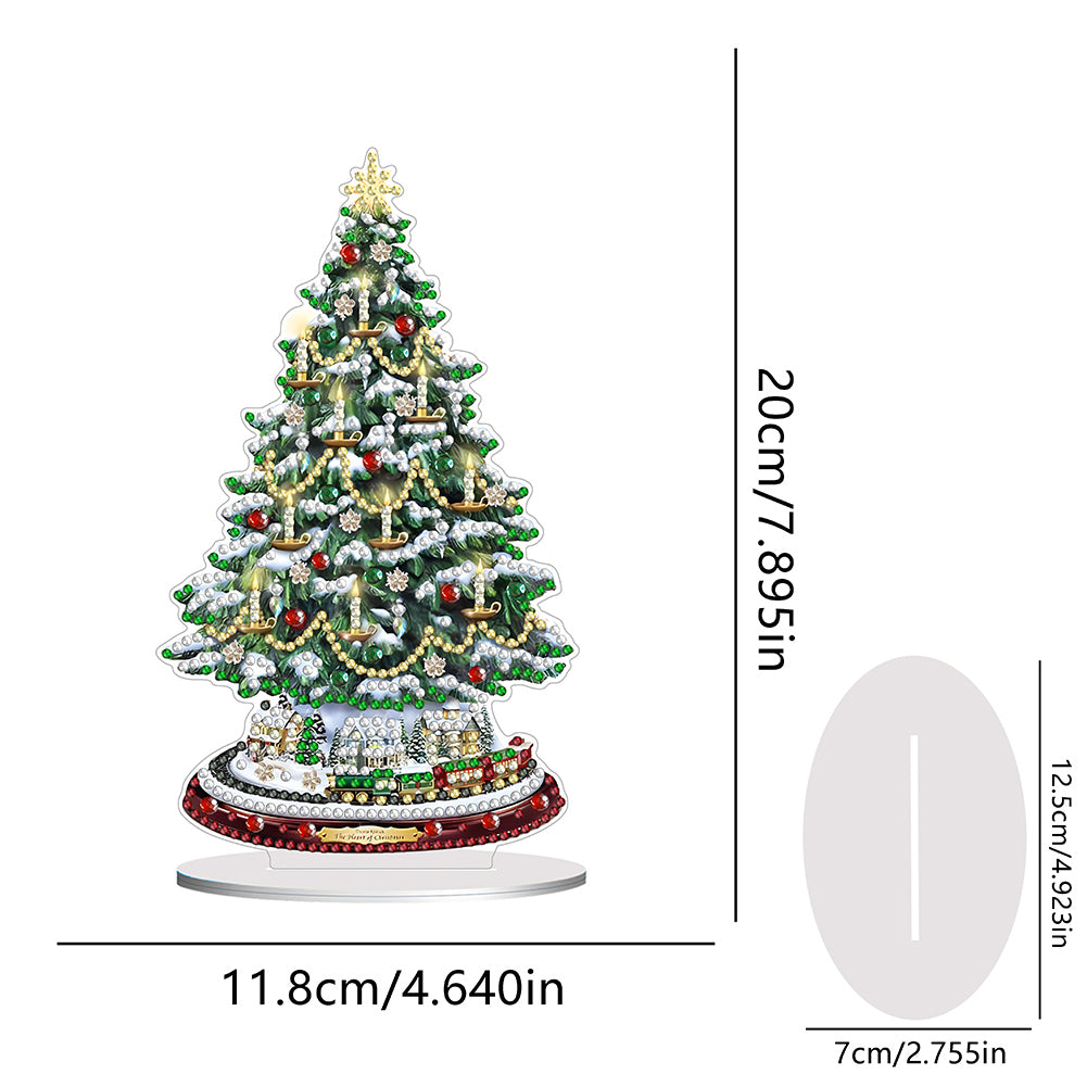 Christmas Tree Table Top Diamond Painting Ornament Kits 5D DIY Diamond Art Decor