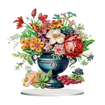 Flower Bouquet Table Top Diamond Painting Ornament Kits Home Decor (Flower A)