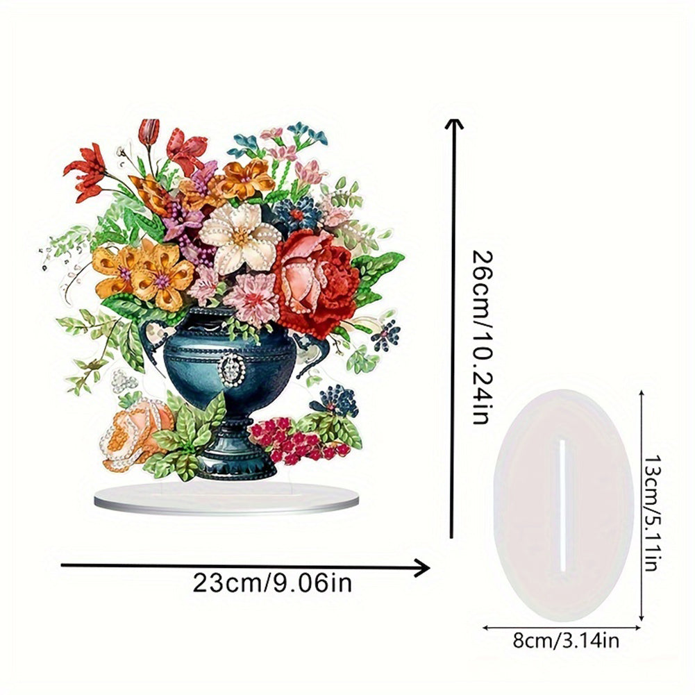 Flower Bouquet Table Top Diamond Painting Ornament Kits Home Decor (Flower A)