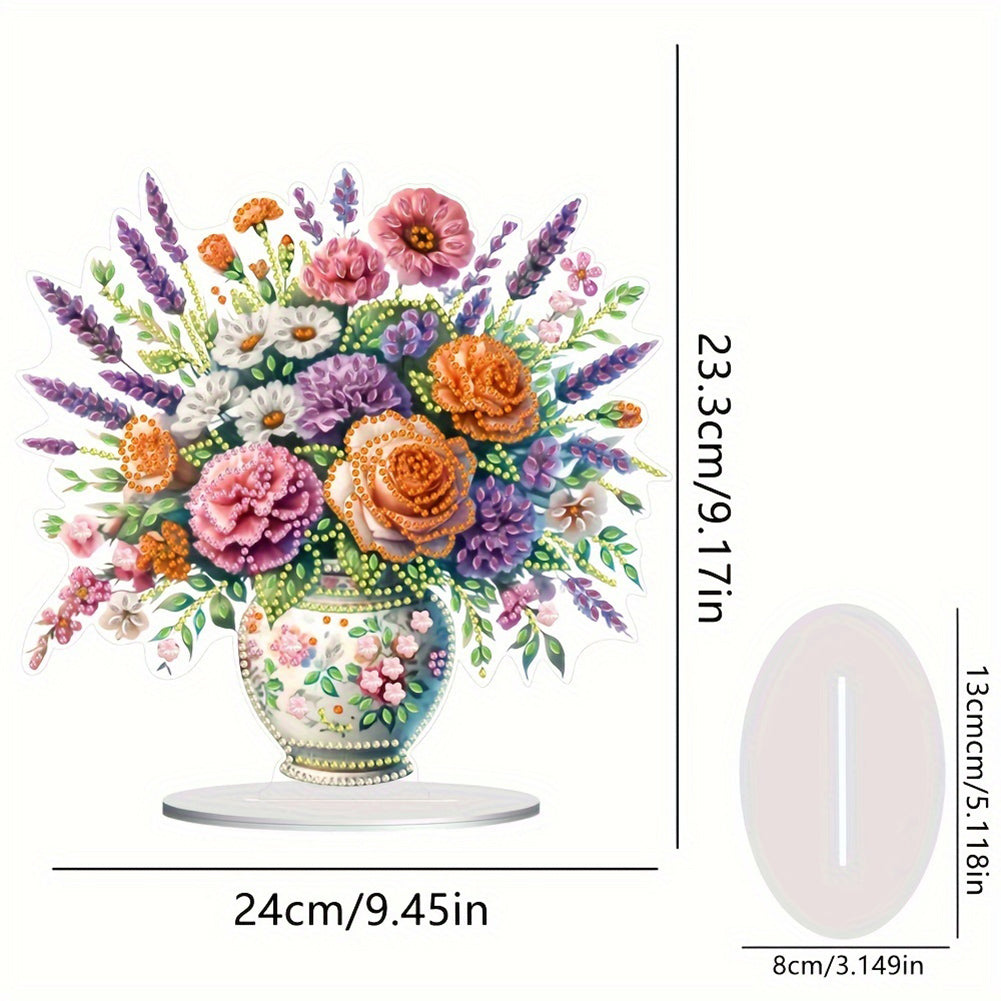 Flower Bouquet Table Top Diamond Painting Ornament Kits Home Decor (Flower B)