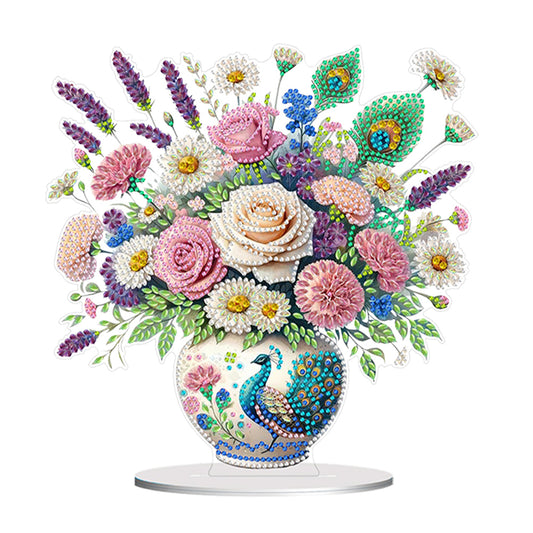 Flower Bouquet Table Top Diamond Painting Ornament Kits Home Decor (Flower C)