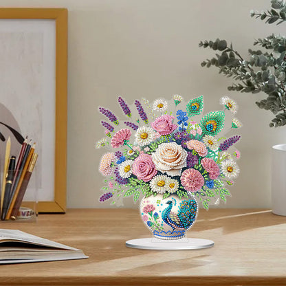 Flower Bouquet Table Top Diamond Painting Ornament Kits Home Decor (Flower C)