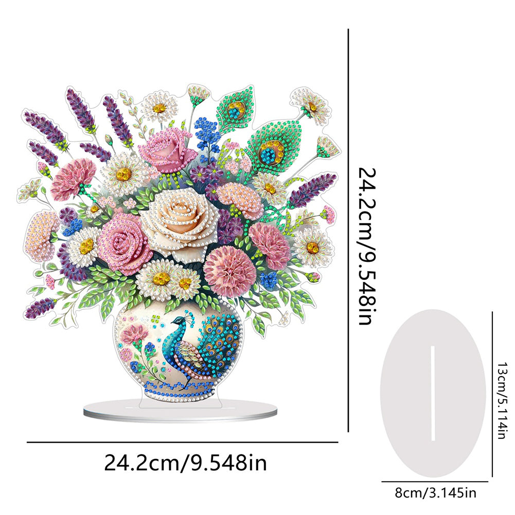 Flower Bouquet Table Top Diamond Painting Ornament Kits Home Decor (Flower C)