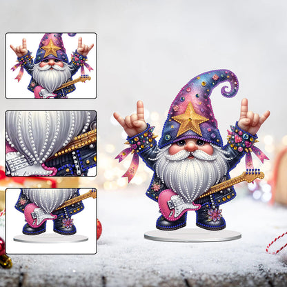 Gnome Table Top Diamond Painting Ornament Kits for Home Decor (Rock Gnome)