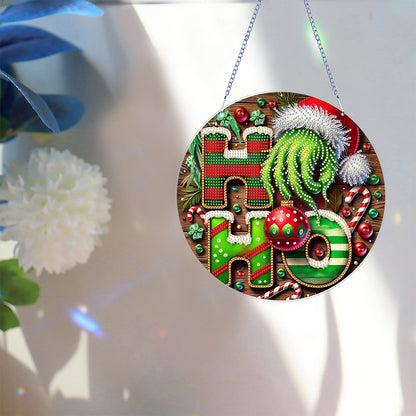 Green Claw Diamond Painting Hanging Ornaments for Garden Window Decoration