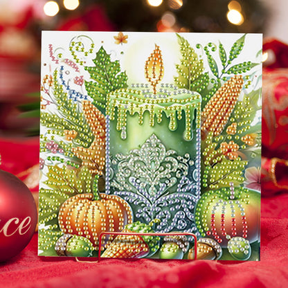 6Pcs Christmas DIY Diamond Painting Greeting Card for Holiday Party Favors