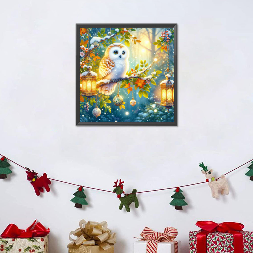 Winter Owl - Full Round Drill Diamond Painting 30*30CM