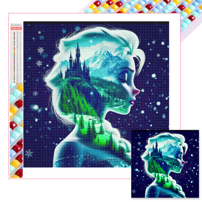 Princess Forest Silhouette - Full Square Drill Diamond Painting 30*30CM