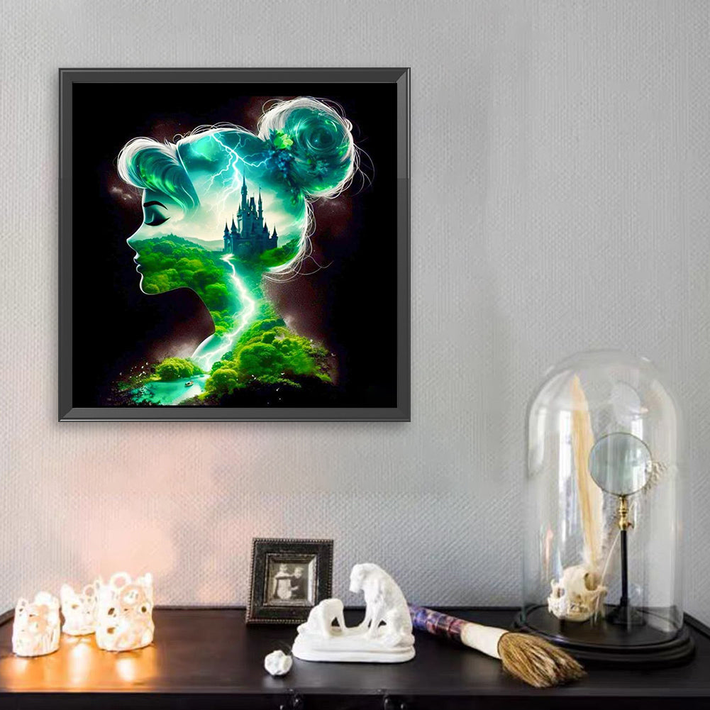 Princess Forest Silhouette - Full Square Drill Diamond Painting 30*30CM