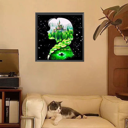Princess Forest Silhouette - Full Square Drill Diamond Painting 30*30CM