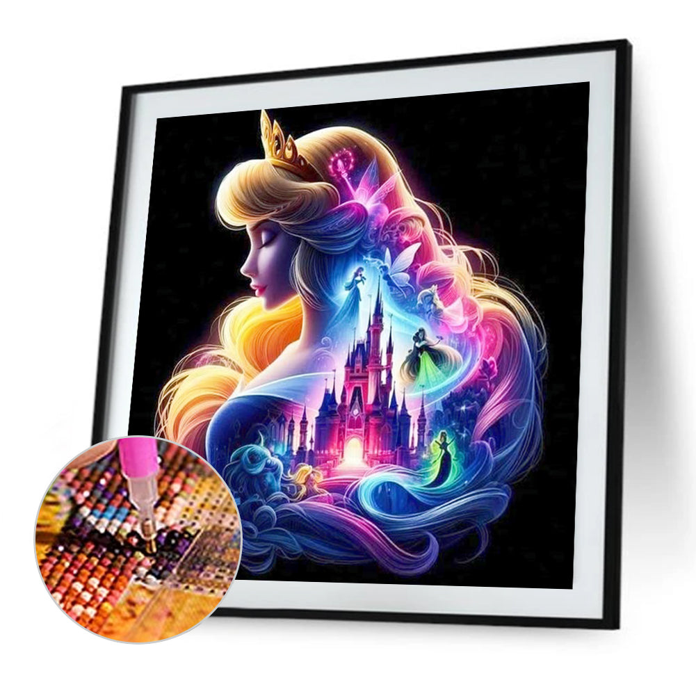 Princess Forest Silhouette - Full Square Drill Diamond Painting 30*30CM