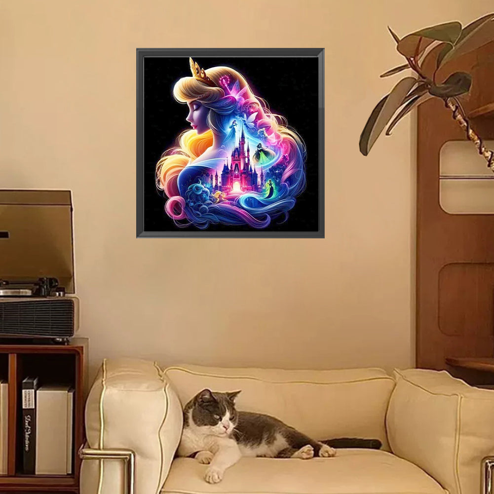 Princess Forest Silhouette - Full Square Drill Diamond Painting 30*30CM