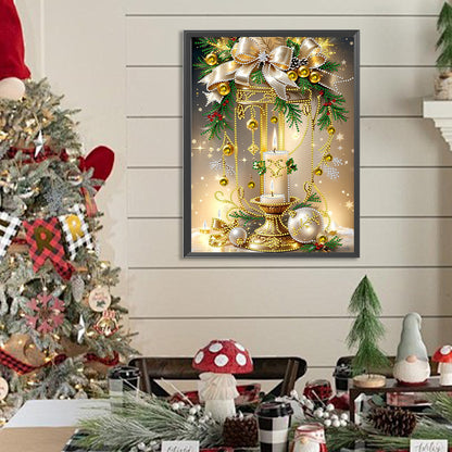 Christmas Atmosphere Candles - Partial Special-Shaped Drill Diamond Painting 30*40CM