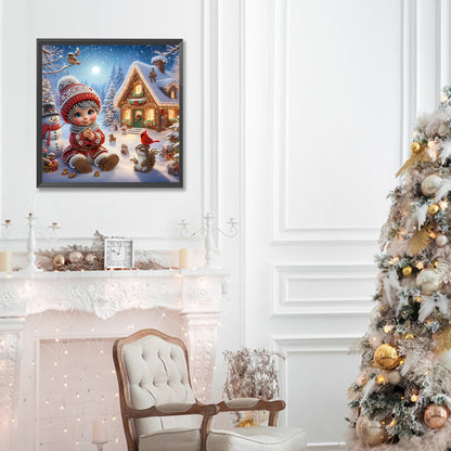 Christmas Atmosphere Kids - Partial Special-Shaped Drill Diamond Painting 30*30CM