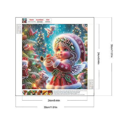 Christmas Atmosphere Kids - Partial Special-Shaped Drill Diamond Painting 30*30CM