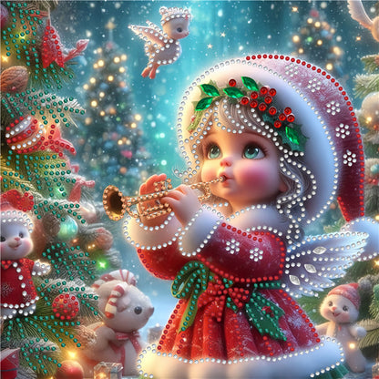 Christmas Atmosphere Kids - Partial Special-Shaped Drill Diamond Painting 30*30CM