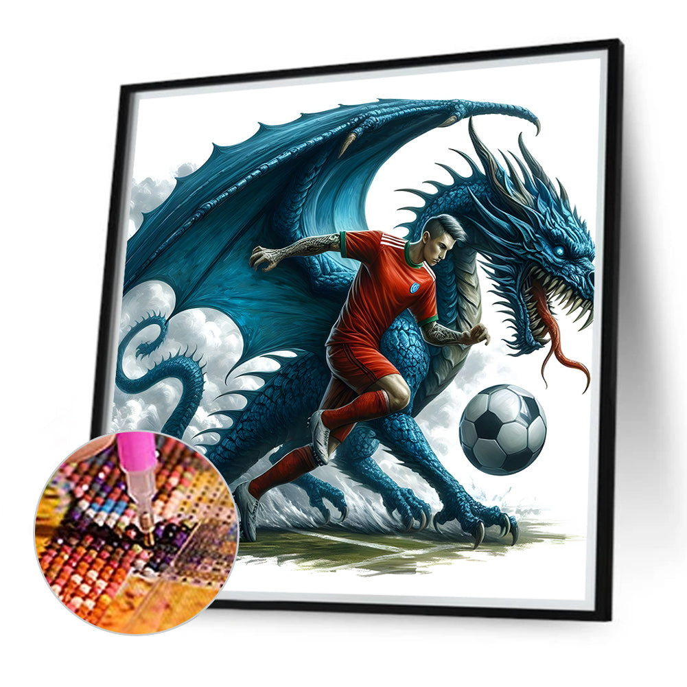 Dragon And Football - Full Round Drill Diamond Painting 40*40CM