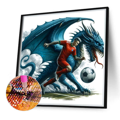 Dragon And Football - Full Round Drill Diamond Painting 40*40CM