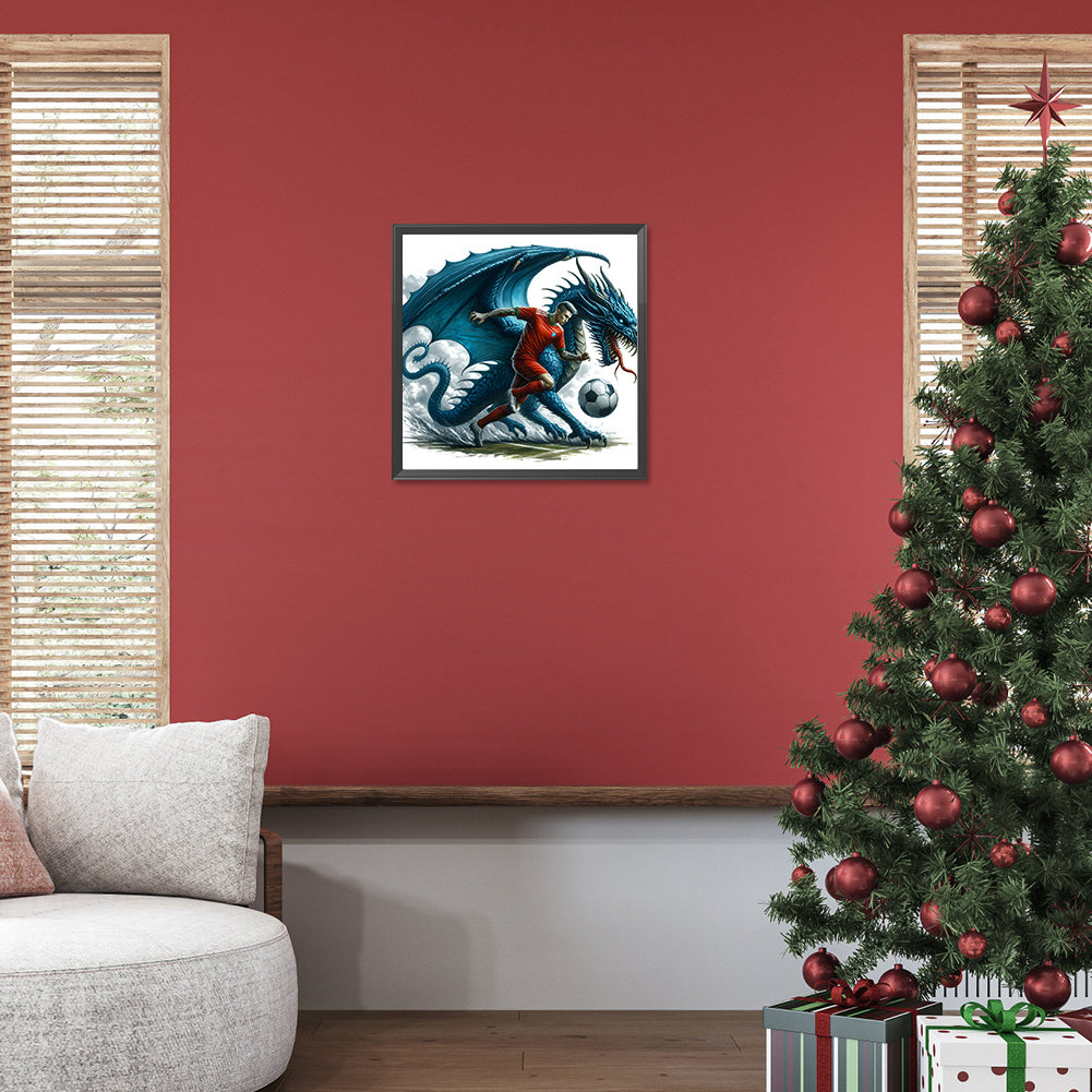 Dragon And Football - Full Round Drill Diamond Painting 40*40CM