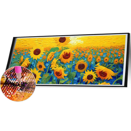 Sunflower - Full Round Drill Diamond Painting 70*30CM