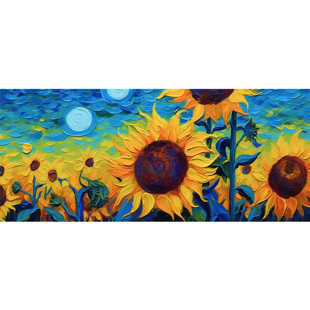 Sunflower - Full Round Drill Diamond Painting 70*30CM