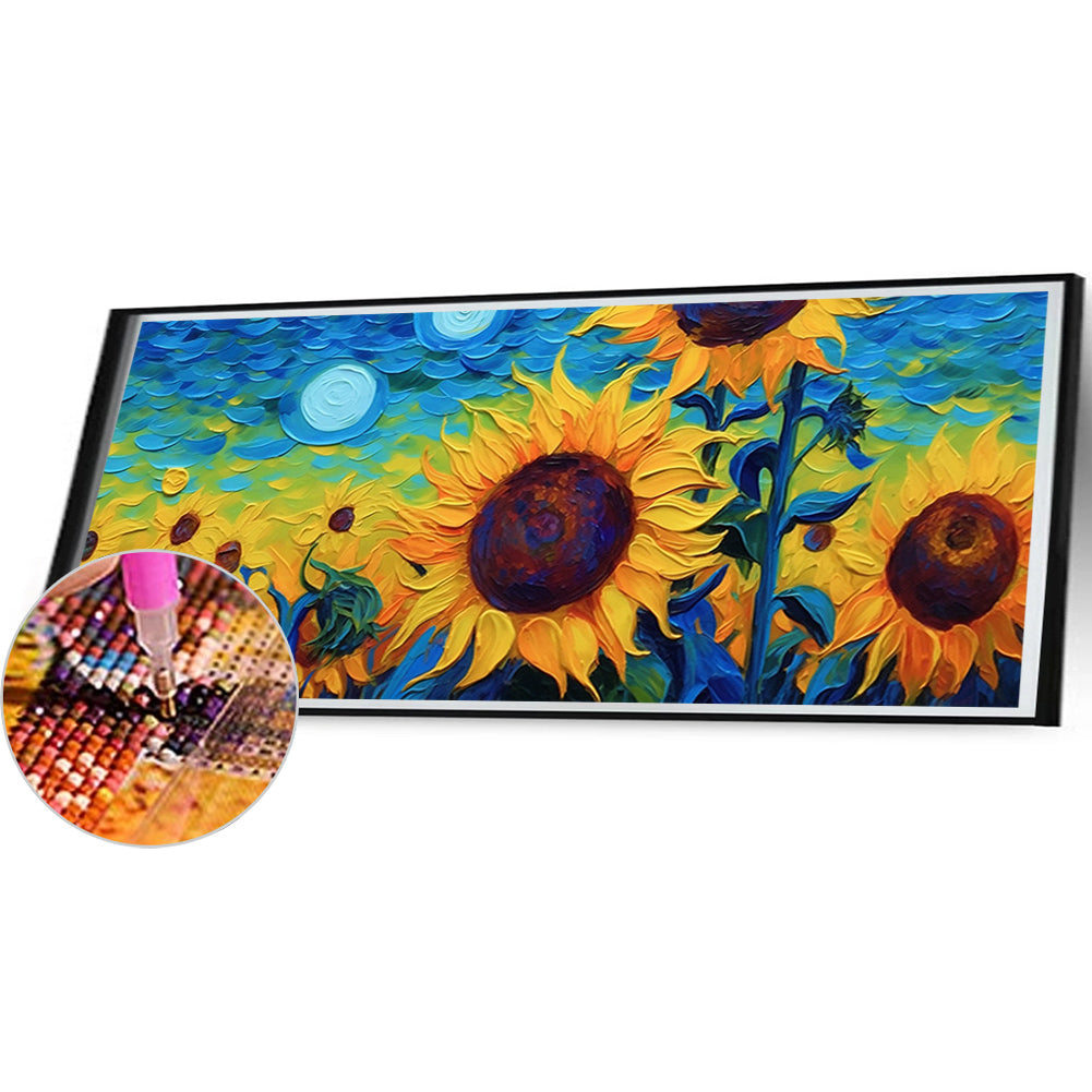 Sunflower - Full Round Drill Diamond Painting 70*30CM