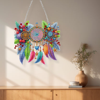 Acrylic Special Shape Dream Catcher 5D DIY Diamond Painting Dots Pendants