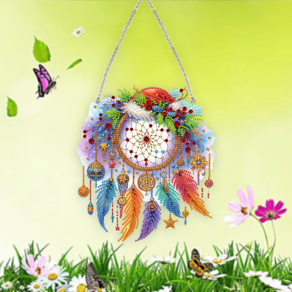 Acrylic Special Shape Dream Catcher 5D DIY Diamond Painting Dots Pendant