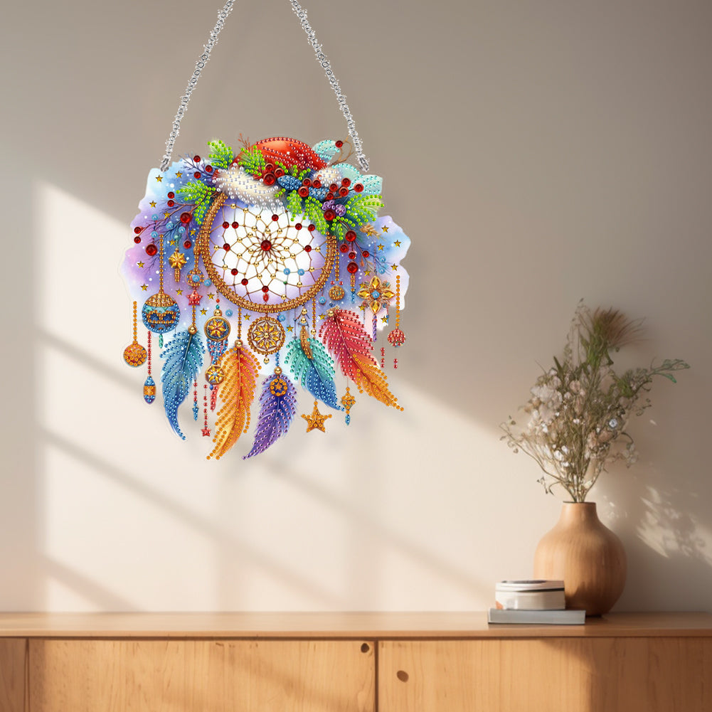 Acrylic Special Shape Dream Catcher 5D DIY Diamond Painting Dots Pendant