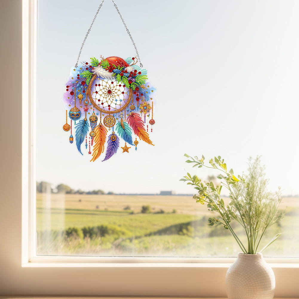 Acrylic Special Shape Dream Catcher 5D DIY Diamond Painting Dots Pendant