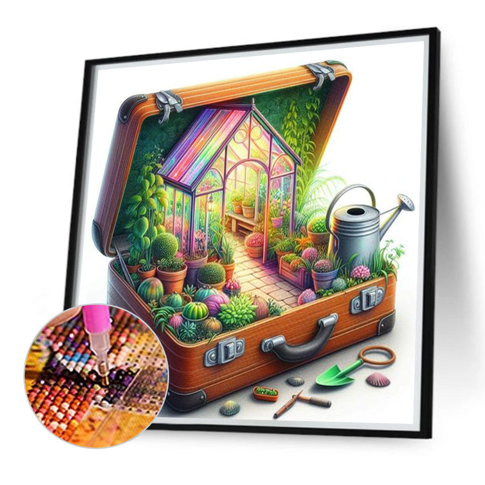 Gardening In A Suitcase - Full Round Drill Diamond Painting 40*40CM