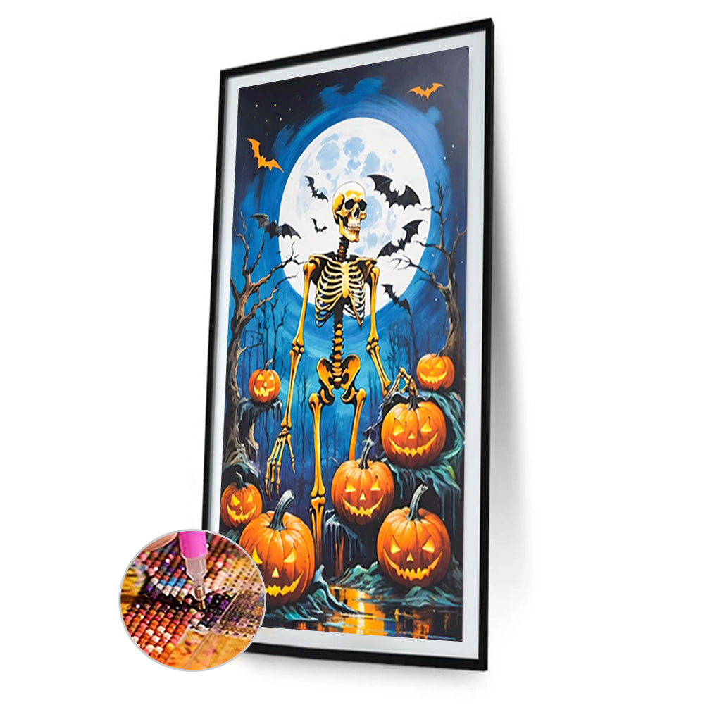 Halloween Skeleton - Full Square Drill Diamond Painting 40*70CM