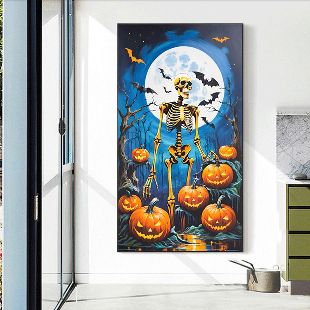 Halloween Skeleton - Full Square Drill Diamond Painting 40*70CM