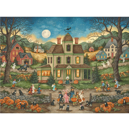 Halloween Haunted House - Full Square Drill Diamond Painting 60*45CM