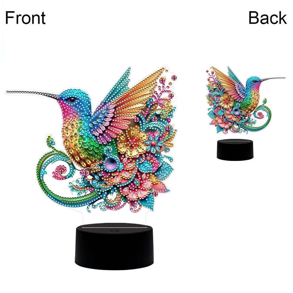 Acrylic Hummingbird Decorative DIY 5D Diamond Lamp for Art Crafts (CN230)