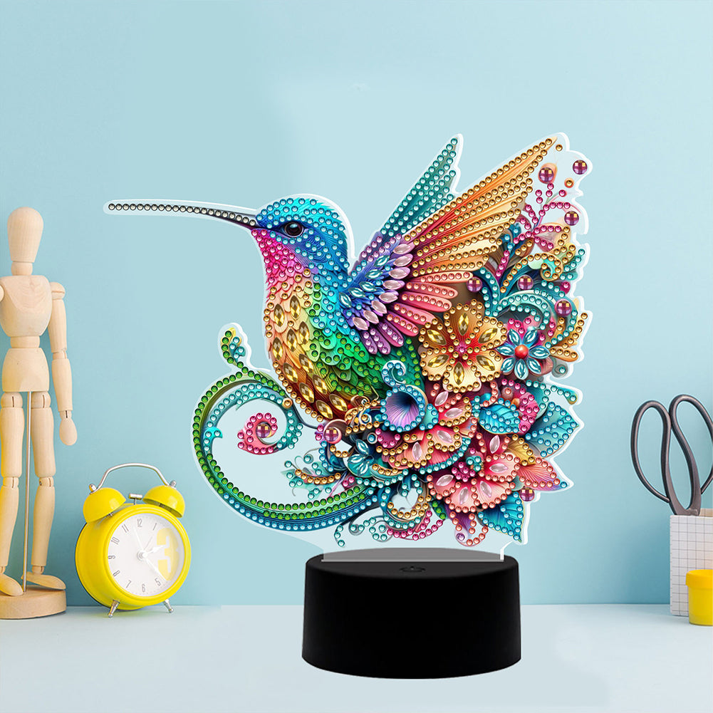 Acrylic Hummingbird Decorative DIY 5D Diamond Lamp for Art Crafts (CN230)