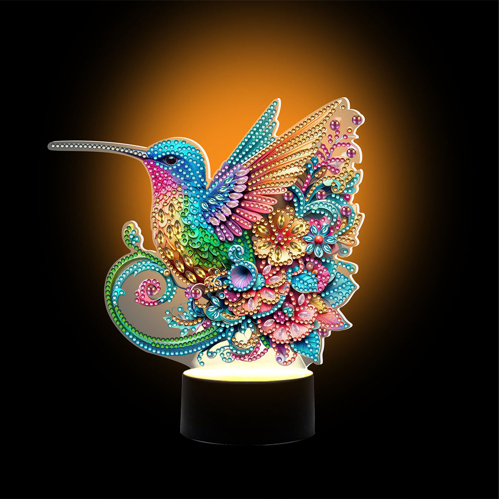 Acrylic Hummingbird Decorative DIY 5D Diamond Lamp for Art Crafts (CN230)