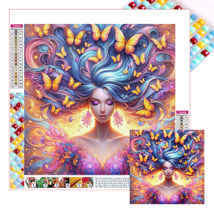 Butterfly Girl - Full Square Drill Diamond Painting 30*30CM