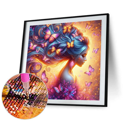 Butterfly Girl - Full Square Drill Diamond Painting 30*30CM