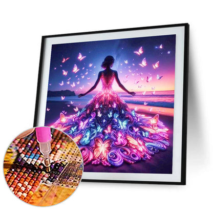 Butterfly Girl - Full Square Drill Diamond Painting 30*30CM