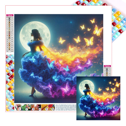 Butterfly Girl - Full Square Drill Diamond Painting 30*30CM