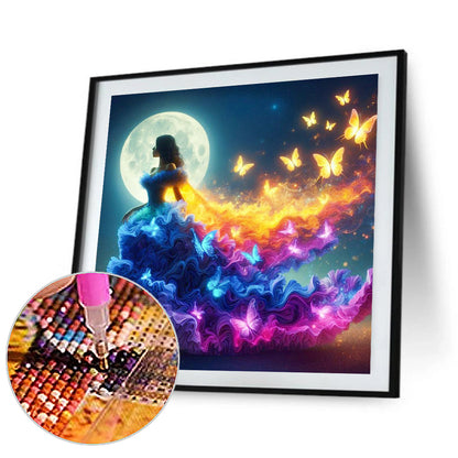 Butterfly Girl - Full Square Drill Diamond Painting 30*30CM