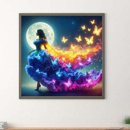 Butterfly Girl - Full Square Drill Diamond Painting 30*30CM