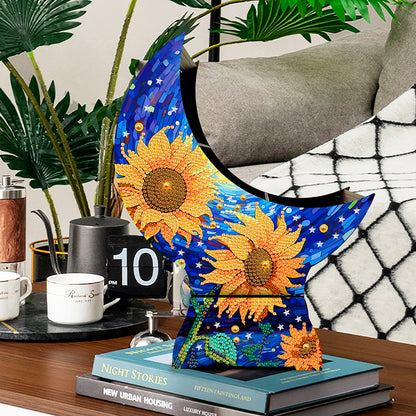 Sunflowers Diamond Painting Storage Box Resin Sundries Holder Case for Desktop