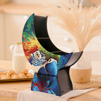 Parrot Diamond Painting Storage Box Resin Sundries Holder Case for Desktop