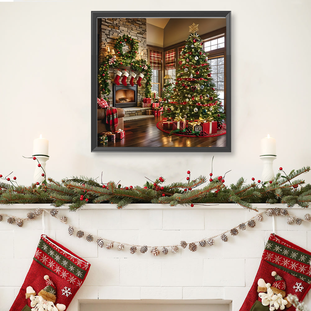 Christmas Atmosphere - Full Round Drill Diamond Painting 40*40CM