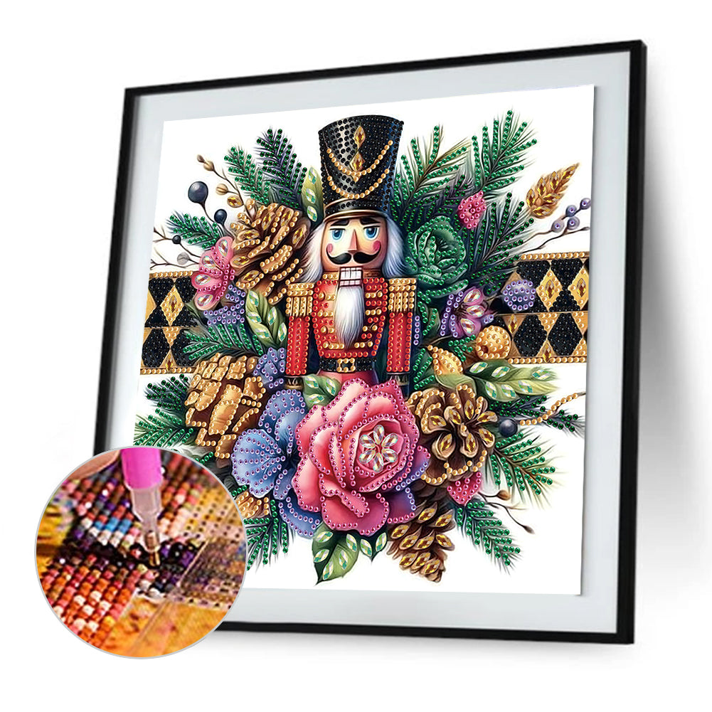 Christmas Nutcracker - Partial Special-Shaped Drill Diamond Painting 30*30CM